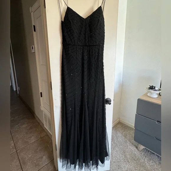 black beaded bridesmaid dresses Pisarro Nights mocha beaded dress, size 24W, NEW WITH TAGS! main image 1